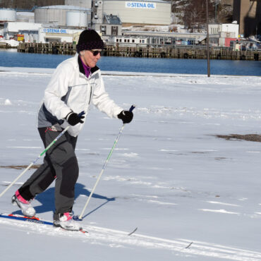 Skidåkning vid Röda Sten